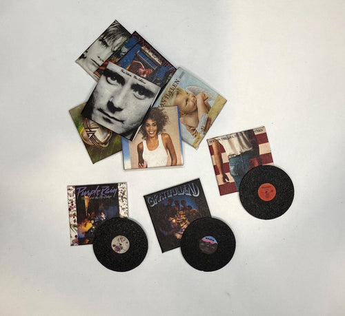 1:12 Miniature 80's Classic Rock Vinyls