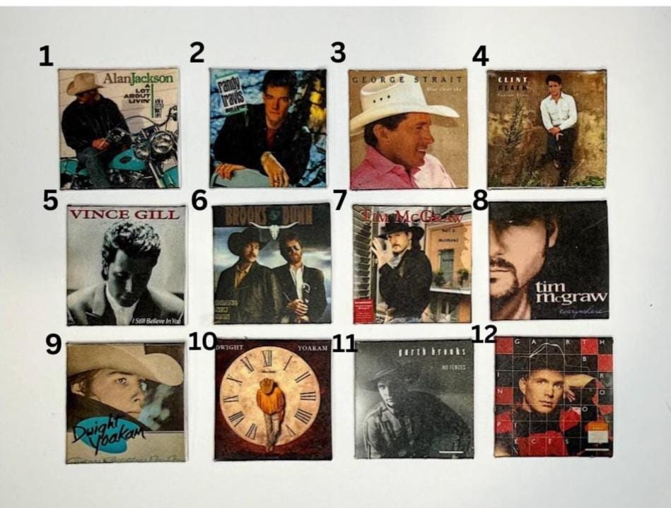 1:12 Miniature Men of ’90s Country Vinyls