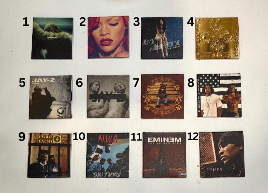 1:12 Miniature Hip-Hop and R&B Vinyls