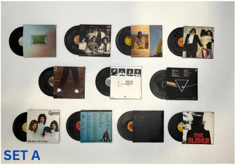 1:12 Miniature 70's Classic Rock Vinyls