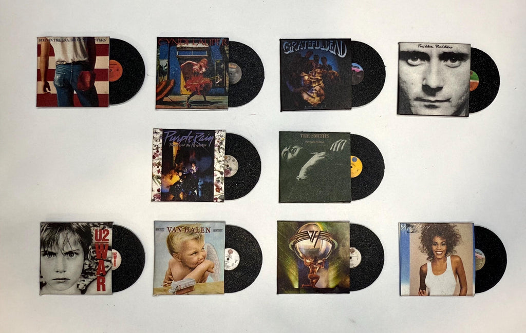 1:12 Miniature 80's Classic Rock Vinyls