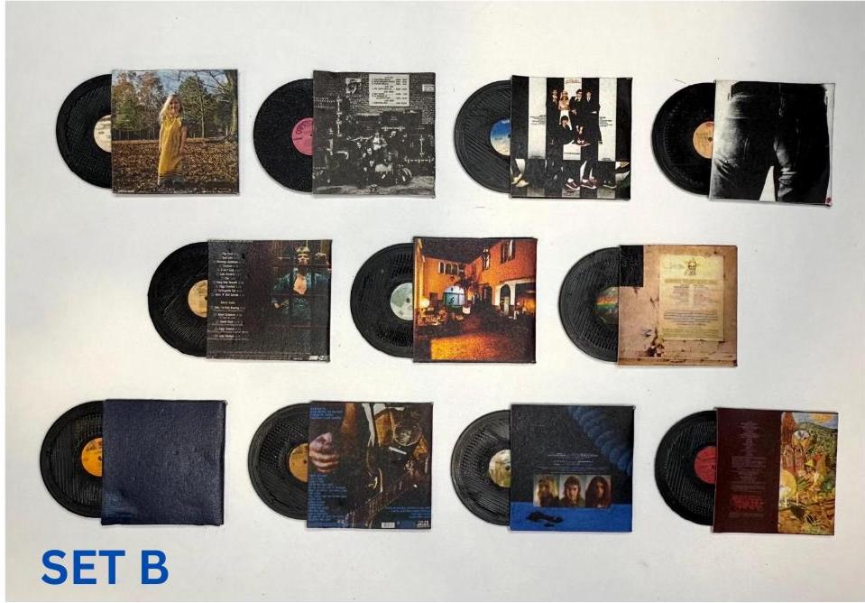 1:12 Miniature 70's Classic Rock Vinyls