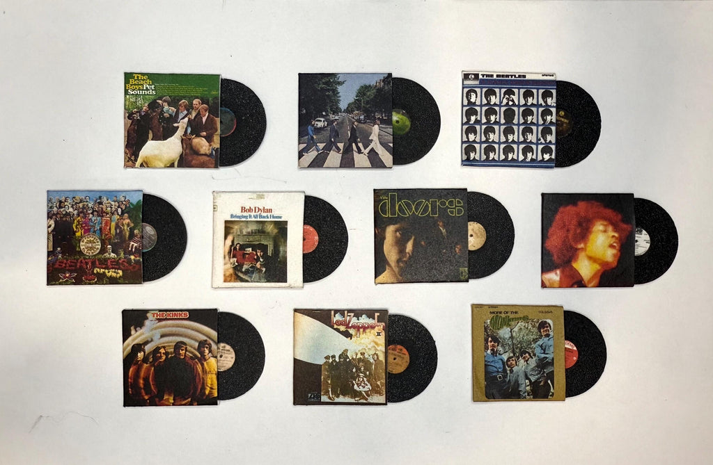 1:12 Miniature 60's Classic Rock Vinyls