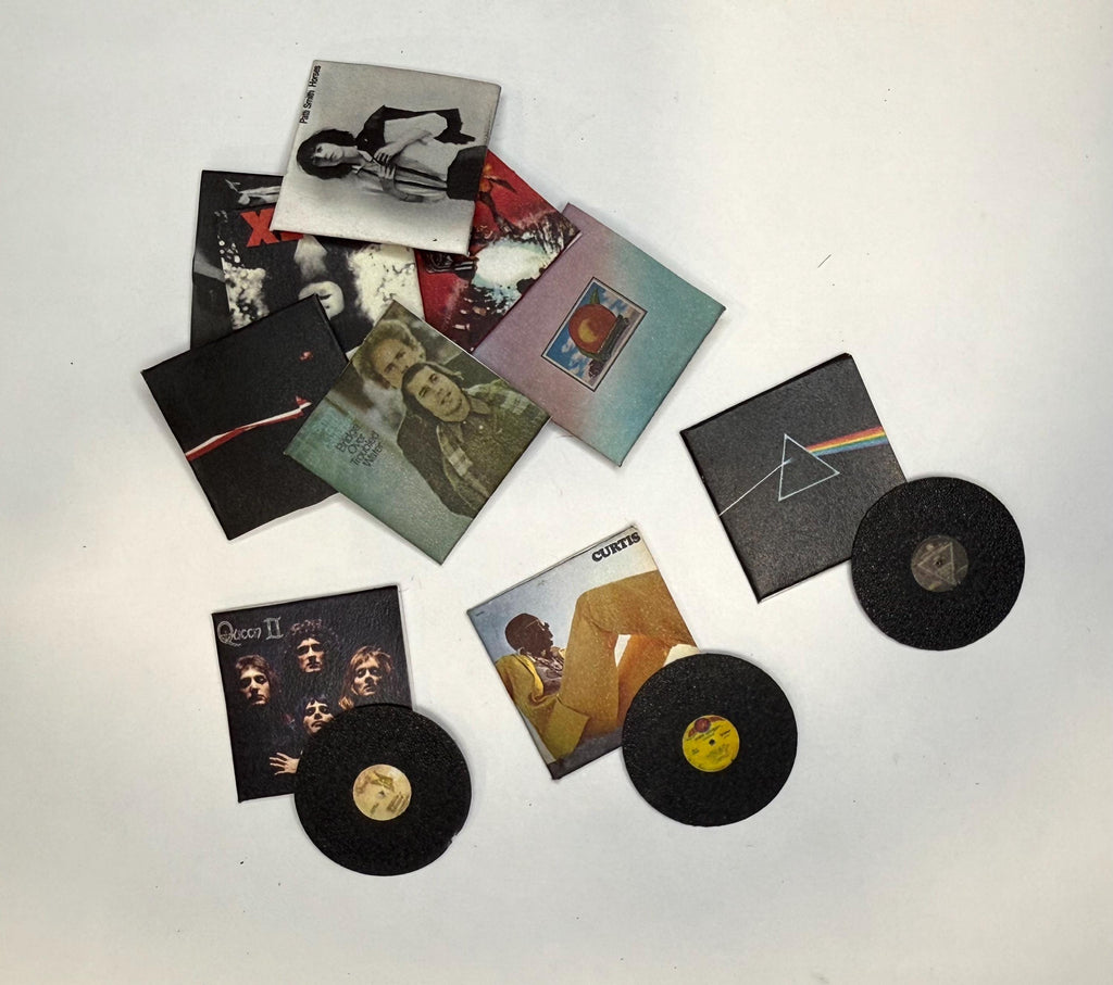 1:12 Miniature 70's Classic Rock Vinyls