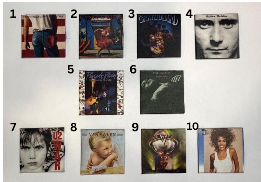 1:12 Miniature 80's Classic Rock Vinyls