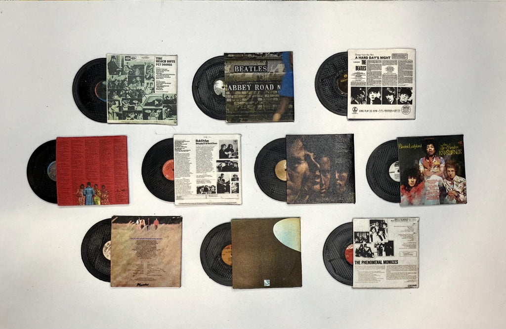 1:12 Miniature 60's Classic Rock Vinyls