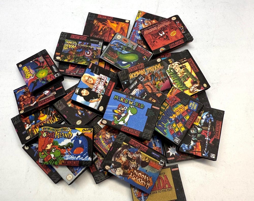 Miniature Super Nintendo Games